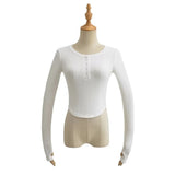 Women T-shirt Long Sleeve Pullover T-shirt Top