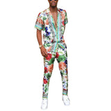 Men Co-Ords Men's Clothing Print T-shirt Length Casual Men's Trousers Summer