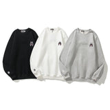 Bathing Ape Sweatshirts Winter Men and Women Shark Logo Print round-Neck Pullover