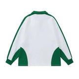 Men Hoodie Stitching Letter Sweater Boys Loose Sports