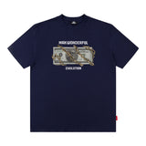 Men T Shirt Retro Personalized Printed Vibe Loose Short Sleeve T-shirt for Men and Women