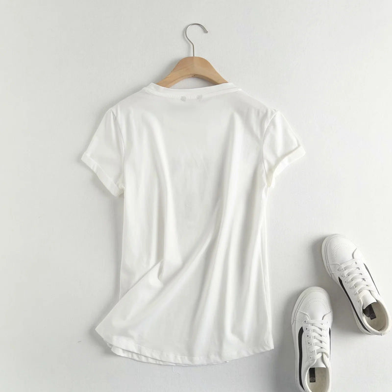 Women T-Shirt Summer Short Sleeve T-shirt Top Ins