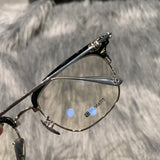 CHH Chrome Hearts Glasses Ultra-light pure titanium silver half-frame myopia glasses frame