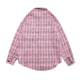 Men Long Sleeved T Shirt Plaid Shirt Long Sleeve Men's Ins Loose Street Lapel Shirt Autumn Coat