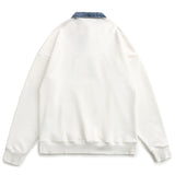 Men Fleece Lined Hoodie Multicolor Hoodie Men's Ins Loose Letter Embroidery Polo Top