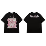 Men's T-shirt Spring and Summer Men's Kitten Printed Short-Sleeved T-shirt Men's and Women's Casual