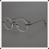 CHH Chrome Hearts Glasses Ultra Light Frameless Pure Titanium Simple Myopia Glasses Frame