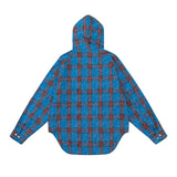 Men Long Sleeved T Shirt Plaid Long Sleeve Hooded Shirt Coat Men's Spring and Autumn Outdoor Leisure