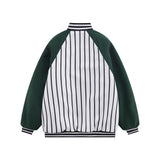 Men Cotton Padded Jacket Coat Baseball Uniform Loose Color Contrast Patchwork Pattern Cotton Coat Jacket Coat Winter Menswear