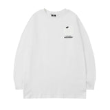 Men Long Sleeve Shirt Vintage Smiley Printed Long Sleeve T-shirt Men's round Neck Top