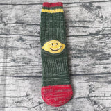 Kapital Sock Pingtian Hehong Geophone Line Double Needle Smiley Face Socks Color Matching Fashion All-Match Ladies