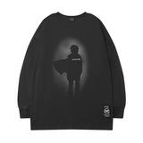 Men Long Sleeve Shirt Personality round Neck Long Sleeve T-shirt Men and Women Couple