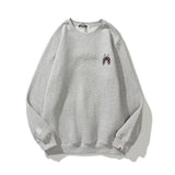 Bathing Ape Sweatshirts Winter Men and Women Shark Logo Print round-Neck Pullover