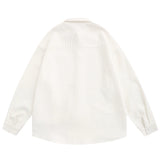 Men Long Sleeved T Shirt Simple Style Long Sleeve Shirt Men's Ins Loose Lapels Shirt Fashion