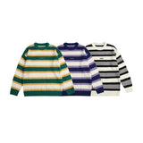 Unisex Sweatshirt Women's Striped Hollow out Sweater
