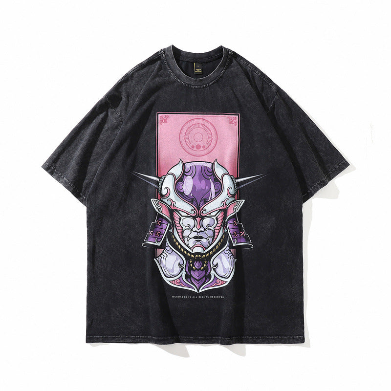 Men T Shirt Vintage Cartoon Printed Short Sleeve T-shirt Baby Boy and Girl Summer Loose Couple