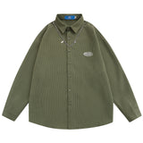 Men Long Sleeved T Shirt Simple Style Long Sleeve Shirt Men's Ins Loose Lapels Shirt Fashion