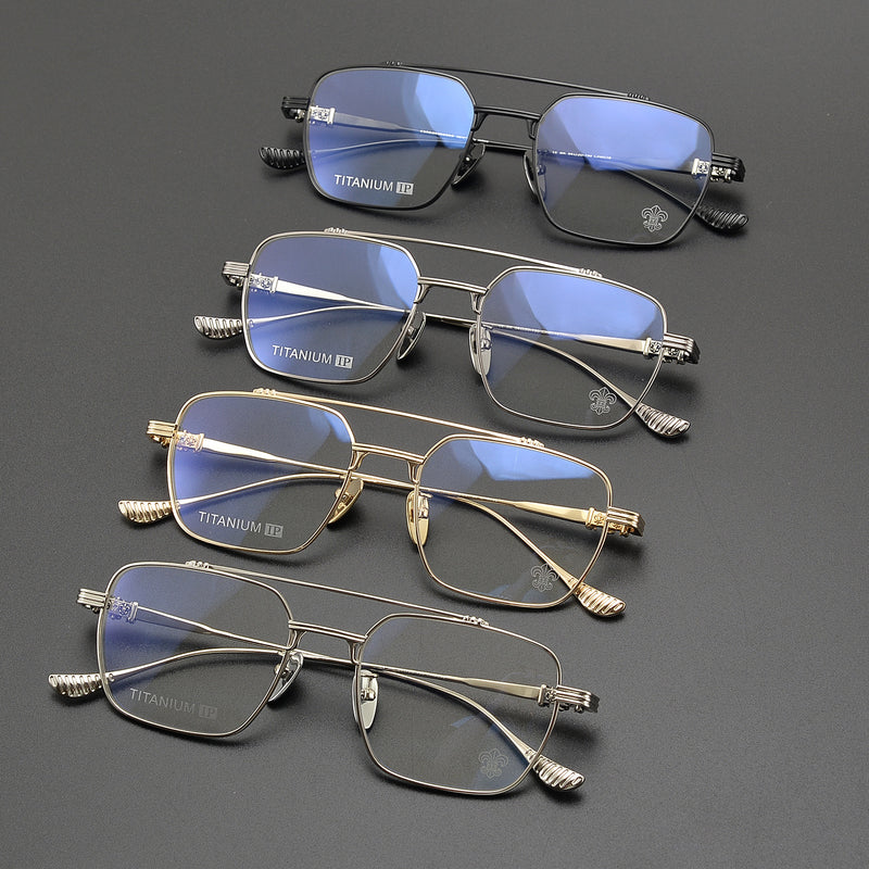 CHH Chrome Hearts Glasses Toad Mirror Double Beam Full Frame Glasses Frame