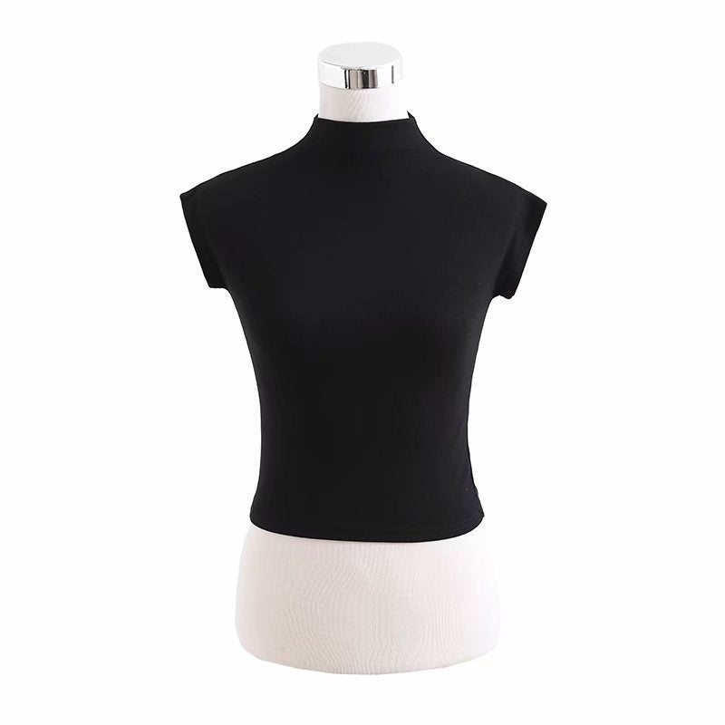 Women T-Shirt Summer Knitted Pullover Short Sleeve Short Sleeve T-shirt Top