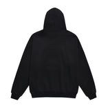 Men Fleece Lined Hoodie Fall/Winter Hoodie Men's Loose Leisure Pullover Letter Printing Oversize