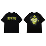Men T Shirt Vintage Angel Print Short-Sleeved T-shirt Men and Women Ins Style Couple