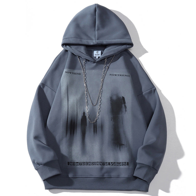 Men Fleece Lined Hoodie Hooded Sweater Men's Winter Clothes Loose Thick Warm Pullover