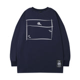 Men Long Sleeve Shirt round Neck Long Sleeve Men and Women Street Loose Casual Hip Hop Couple