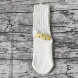 Kapital Sock Pingtian Hehong Geophone Line Double Needle Smiley Face Socks Color Matching Fashion All-Match Ladies