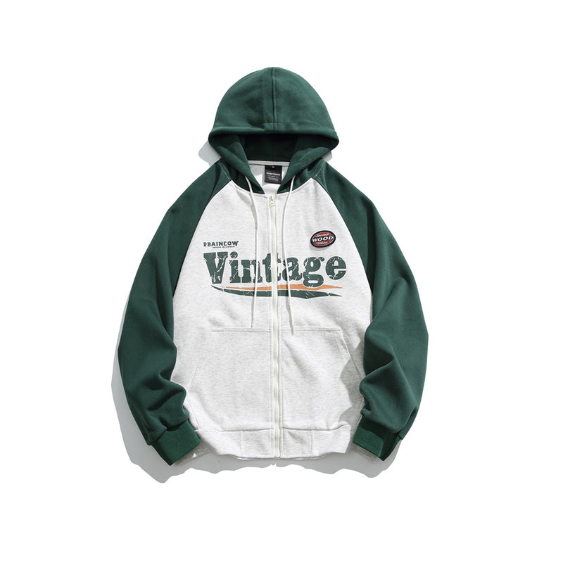 Unisex Hoodie Vintage Loose Hooded Sweater Male and Female Couple Fashion Brand
