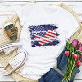 Women Independence Day T Shirt Short Sleeve T-shirt Loose Print