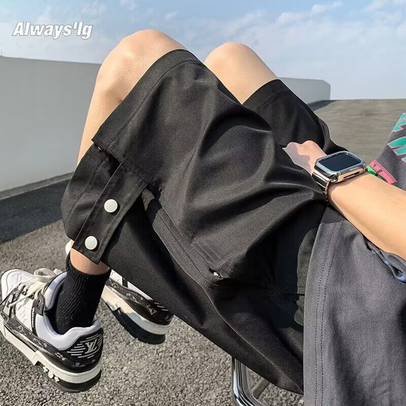 Men Sweatpants Breasted Shorts Men's Summer Loose Fashion Brand Casual Sports Pants