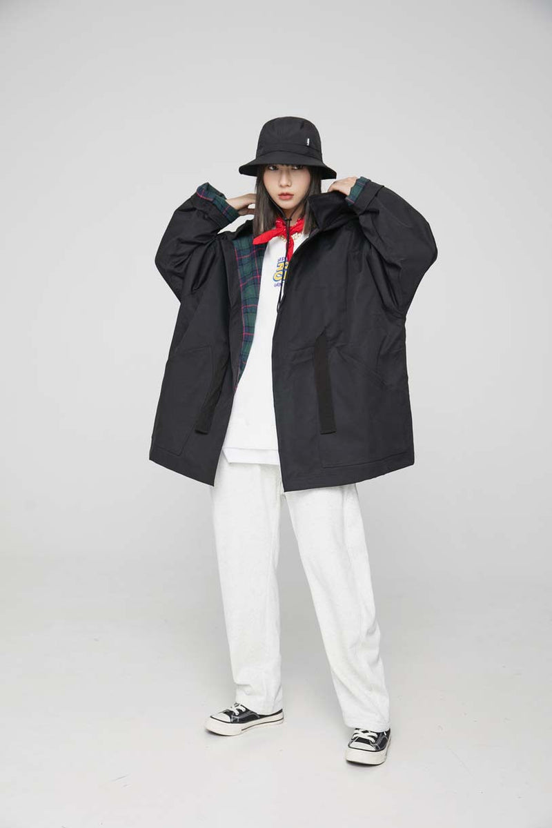 Unisex Jacket Autumn Plaid Lined Hooded Coat Women's Clothing
