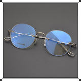 CHH Chrome Hearts Glasses Ultra Light Frameless Pure Titanium Simple Myopia Glasses Frame