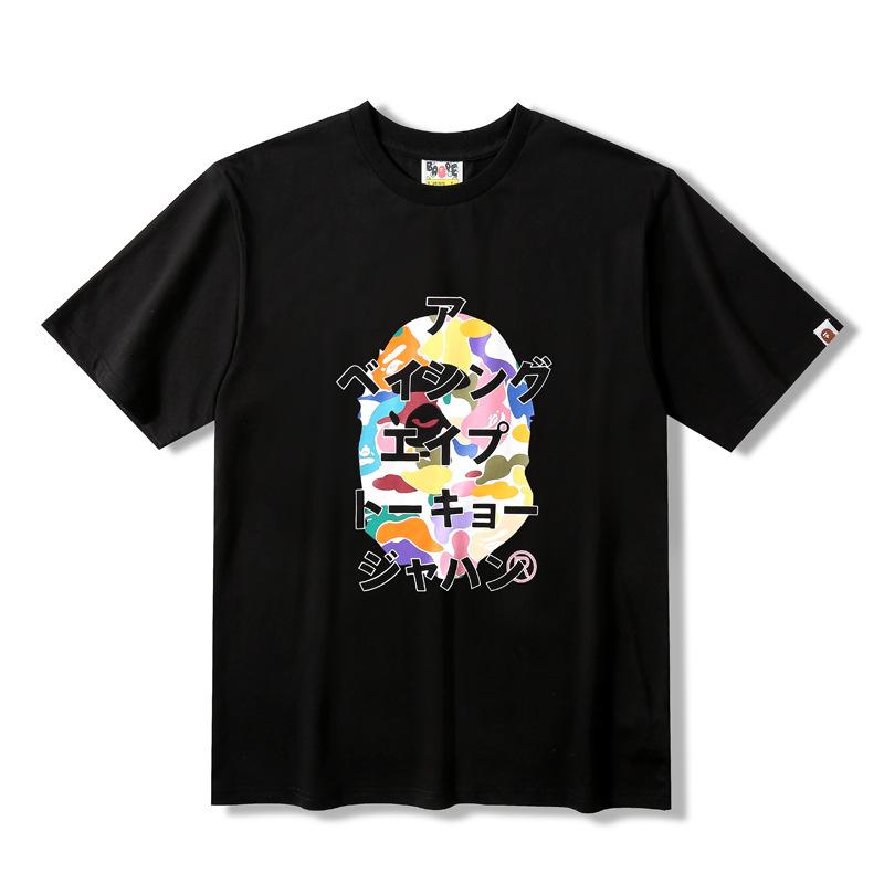 Bathing Ape T Shirt Summer Candy Camouflage Ape Head Printed Short Sleeve T-shirt