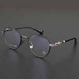 CHH Chrome Hearts Glasses Gold Silk Glasses Frame Retro Women's Ultra Light Polygon Pure Titanium Vision Frame