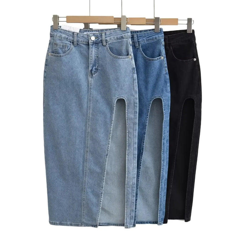 Women Skirt Denim Skirt Spring and Summer Fashion Casual Dress Women
