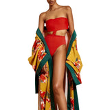 Jungle Print Maxi Dress Printed Jacket