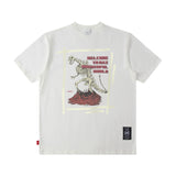 Men T Shirt Loose T-shirt Trendy Printed Short Sleeve Men's Summer