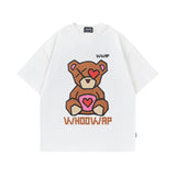 Men T Shirt Letter Short Sleeve T-shirt Men's Retro Loose Pure Cotton Couple