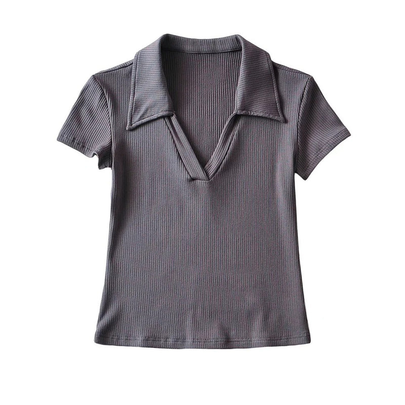 Women T-shirt Spring Summer Slim-Fit Short-Sleeved T-shirt