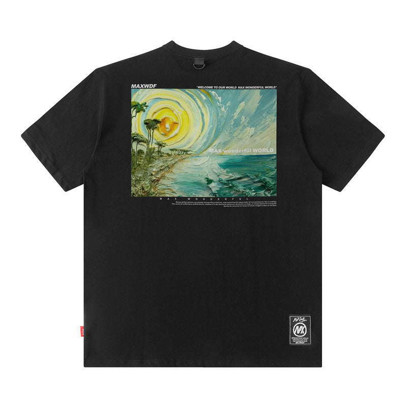 Men T Shirt Short Sleeve T-shirt Hip Hop Vibe Casual