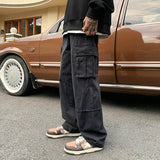 Men Sweatpants Men's Autumn and Winter Loose Trendy Retro Straight Casual Pants