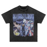 2024Kira Yoshikage T-shirt Oversize Vintage Washed Anime