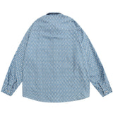 Men Long Sleeved T Shirt Cartoon Letter Embroidered Neckline Long Sleeve Shirt Trendy Loose Striped Shirt