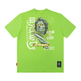 Men's T Shirt Printed Short-Sleeved T-shirt Men's and Women's High Street Hip Hop Retro