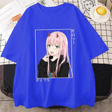 Anime T Shirt Zero Two Graphic Printed T-shirt Women Sum