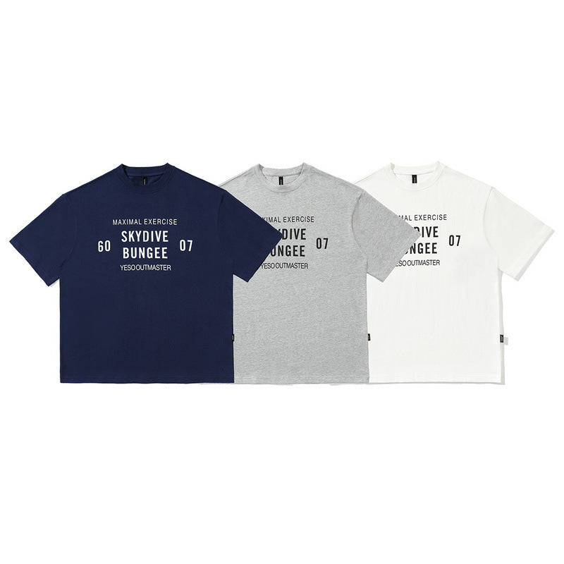 Men T Shirt Japanese Cotton T-shirt Short Sleeve Men and Women Retro Popular Loose