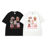 Men T Shirt Letter Printed Cotton Short-Sleeved T-shirt Men's Summer Loose