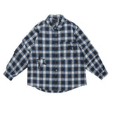 Men Long Sleeved T Shirt Long Sleeve Shirt Loose Five-Pointed Star Embroidered Lapel Casual Shirt