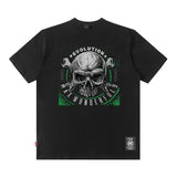 Men T Shirt Vintage Printed round Neck Short Sleeve T-shirt Men and Women Loose Couple